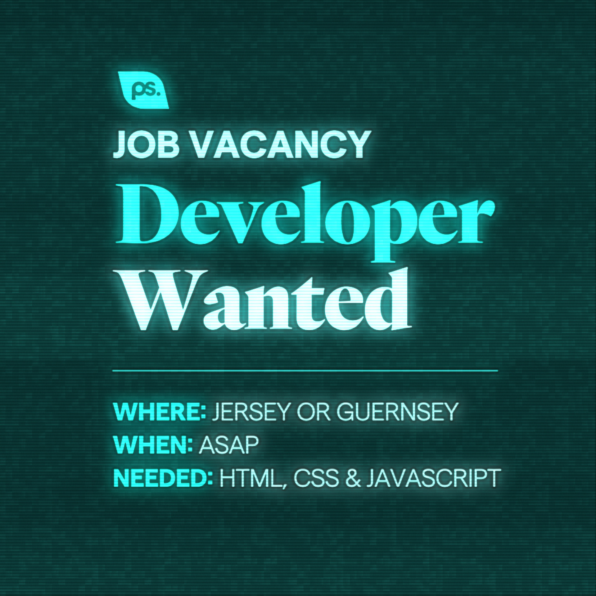 We are Hiring: Developer Wanted